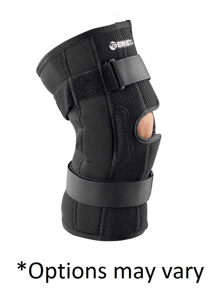 Breg Economy Wraparound Knee Brace, Neoprene, Open Patella, Adult Medium (18-21")