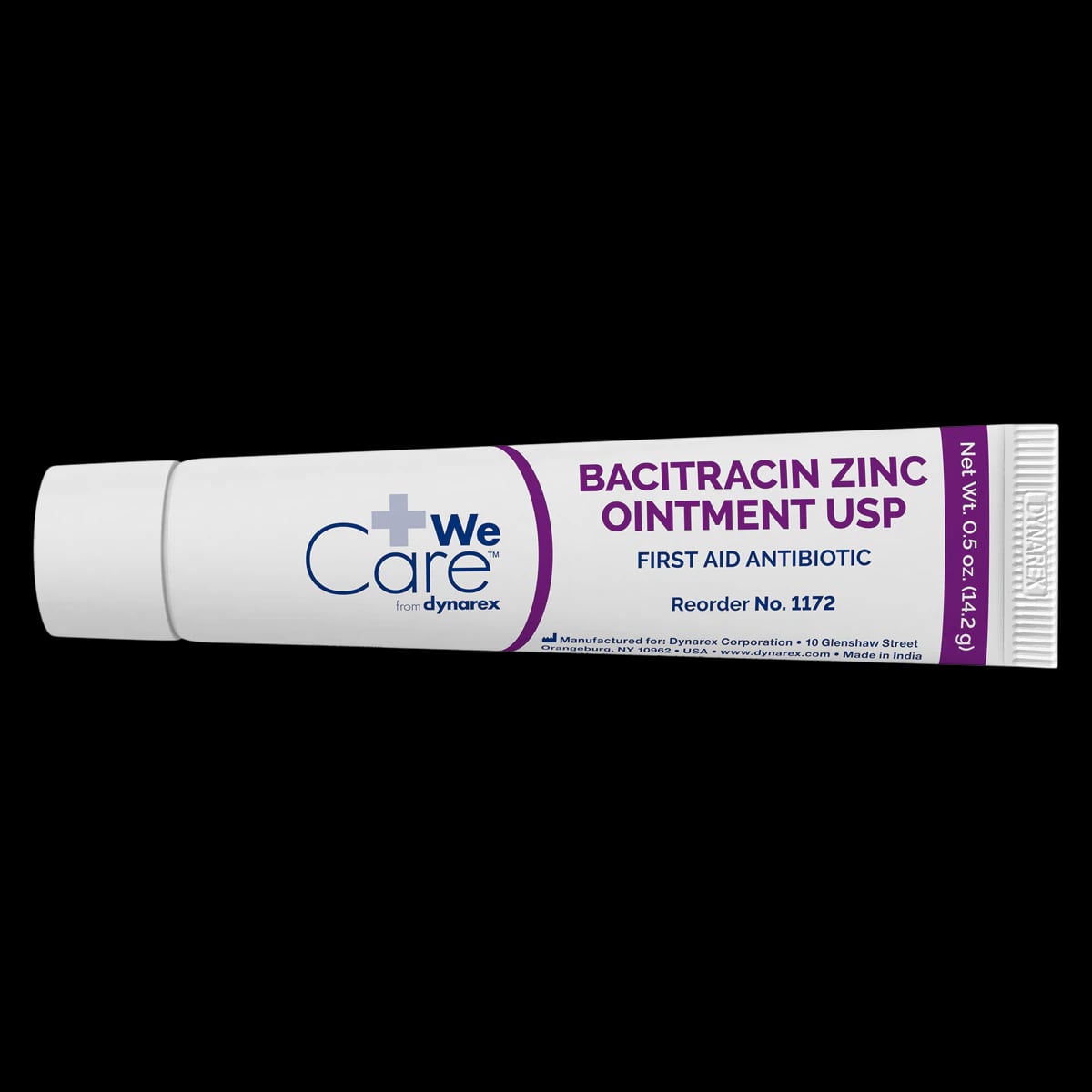 Dynarex Bacitracin Zinc Topical Ointment, 500 units/g, 0.5 oz Tube