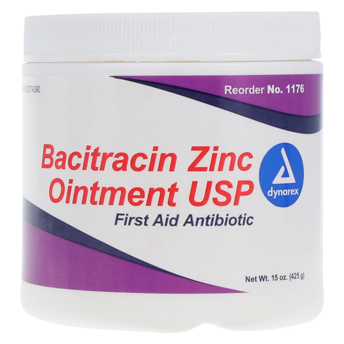 Dynarex Bacitracin Zinc Topical Ointment, 500 Units/g, 1 lb Jar