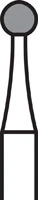 CleanCut Diamond FG 801-016C Friction Grip Coarse Round Bur, 5/Package