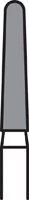 CleanCut Diamond FG Bur, Friction Grip, Coarse, Round End Taper, 770.8C, 5/Pk