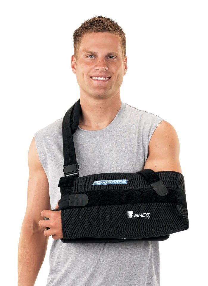 Breg Slingshot 2 Shoulder Brace, Adult, X-Large, Airmesh Fabric, 16.5-17.5"