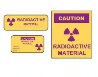 Caution Radioactive Material Label, 20/Package