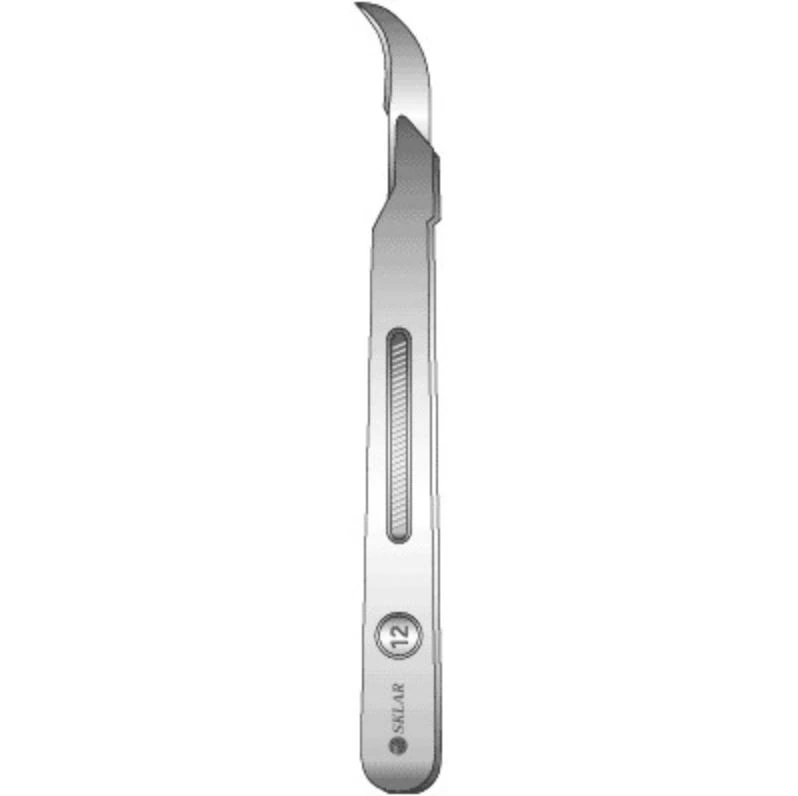Sklar Instruments Disposable Scalpel Blade #12, Sterile, Steel