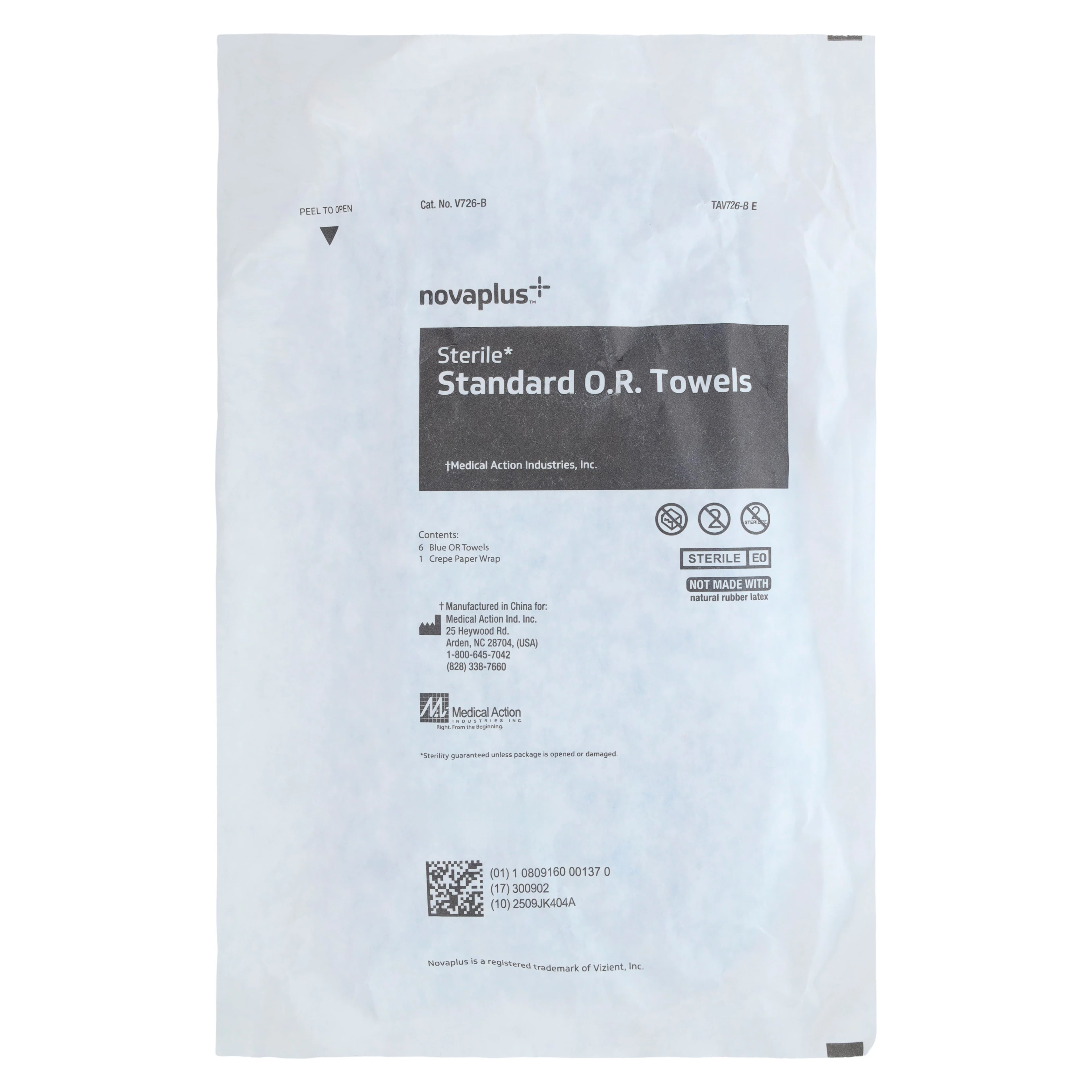 NOVA+ O.R. Sterile Towel, Blue, Standard Size