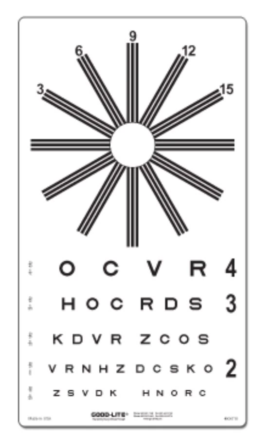 Good-Lite Visual Acuity Chart, Letters/Wheel