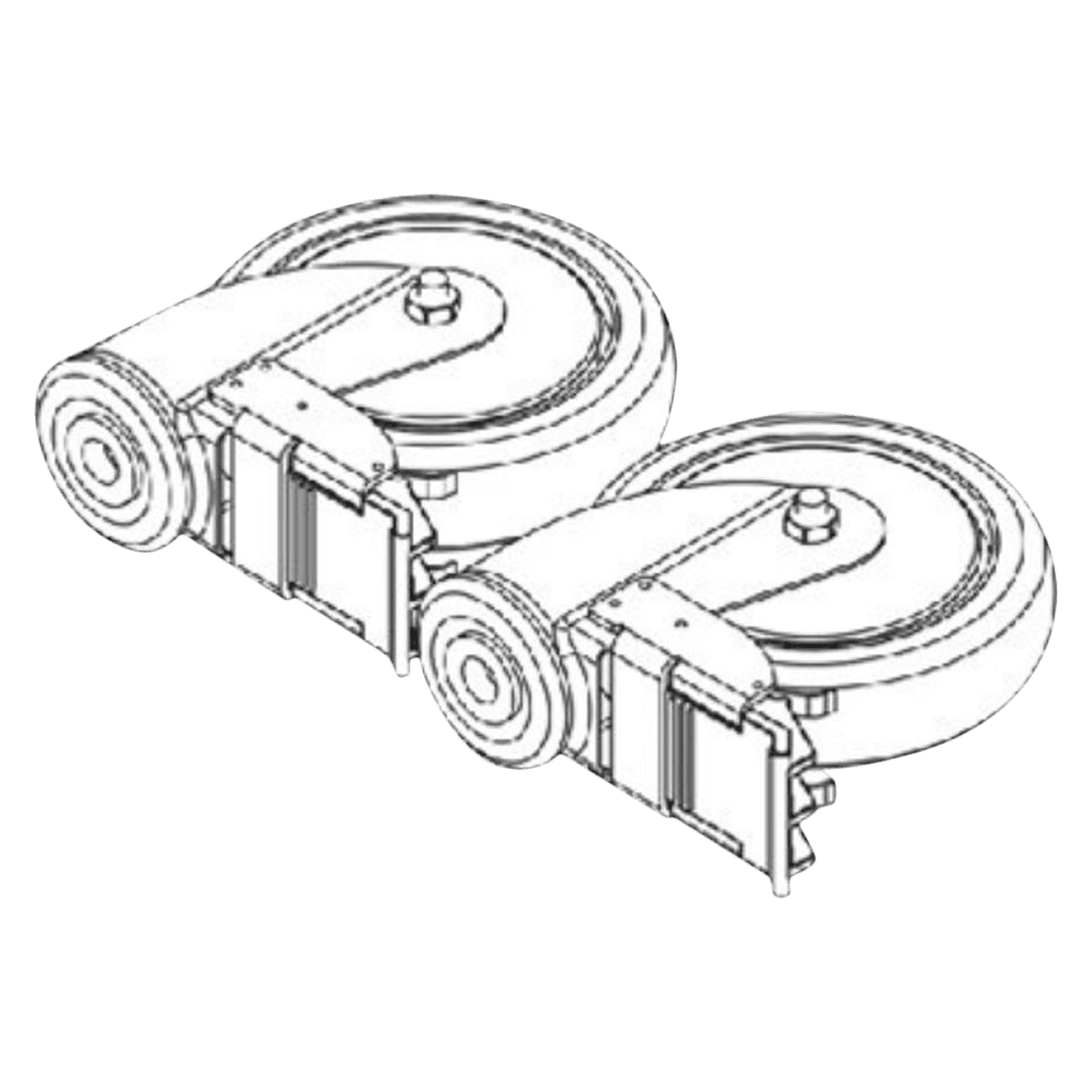 Clinton Industries Locking Replacement Caster for Table, Each