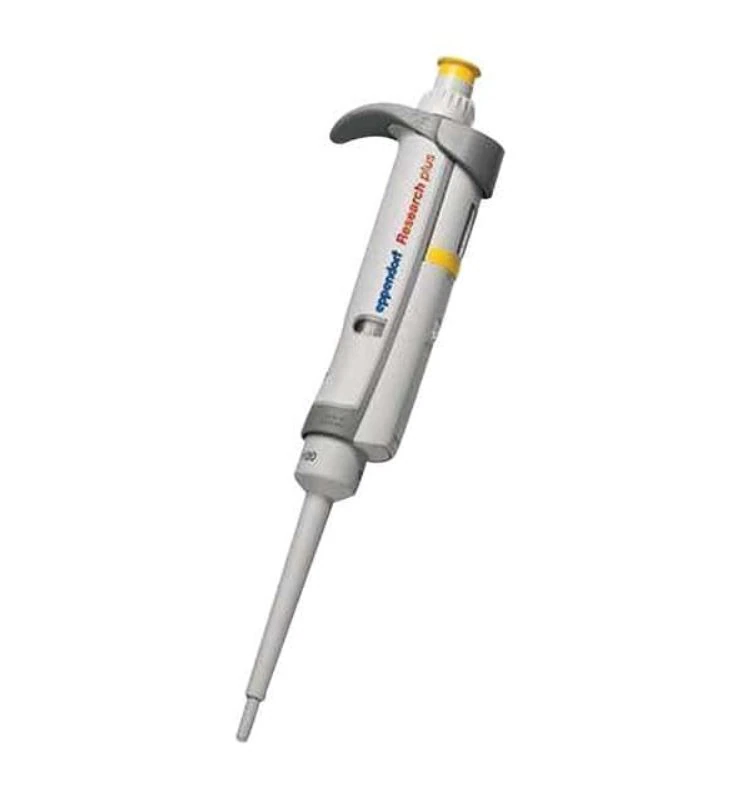 Eppendorf Research Plus Single Channel Pipette, 50 µL, Yellow, for 200 µL Tips