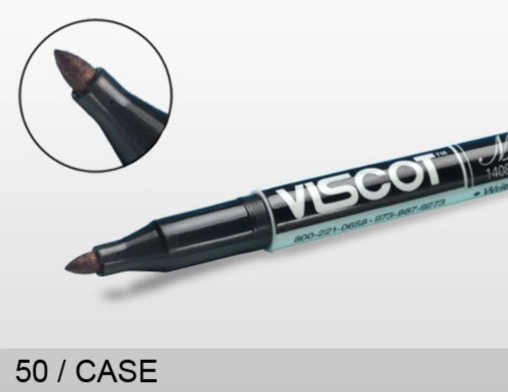 Viscot Medical Permanent Marker, Regular Tip, Waterproof, 50/Case