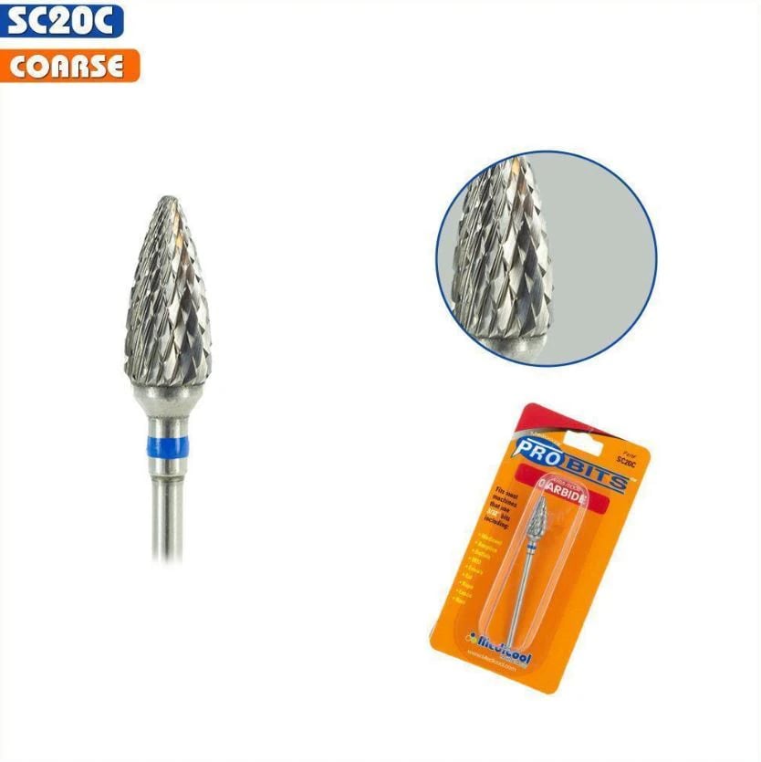 Medicool Carbide Bit, Coarse, Small, 3/32" Shank, Single