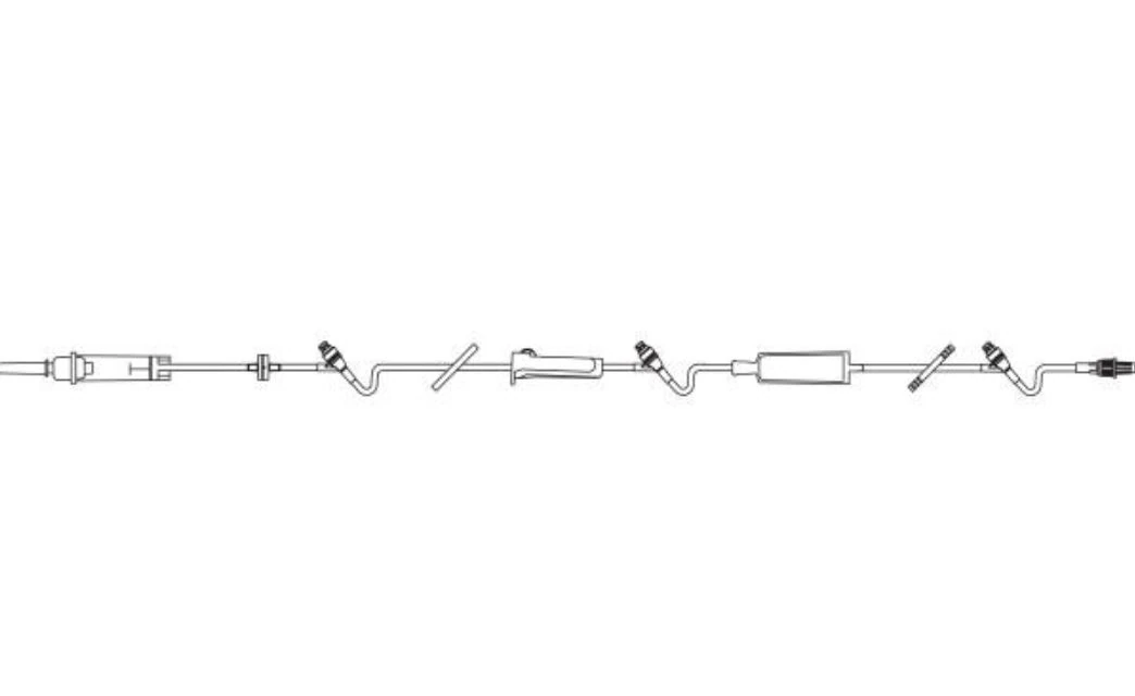 Baxter Continu-Flo IV Solution Set, 0.2 Micron Filter, 10 Drops/mL, 103" Non-Vented, Sterile, 48/Case