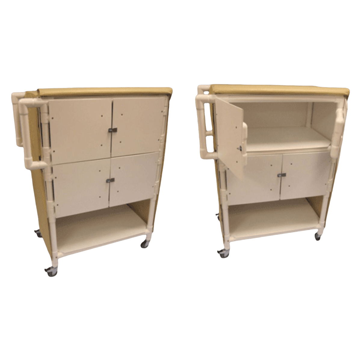 Healthline Medical Linen Cart, 3-Shelf PVC