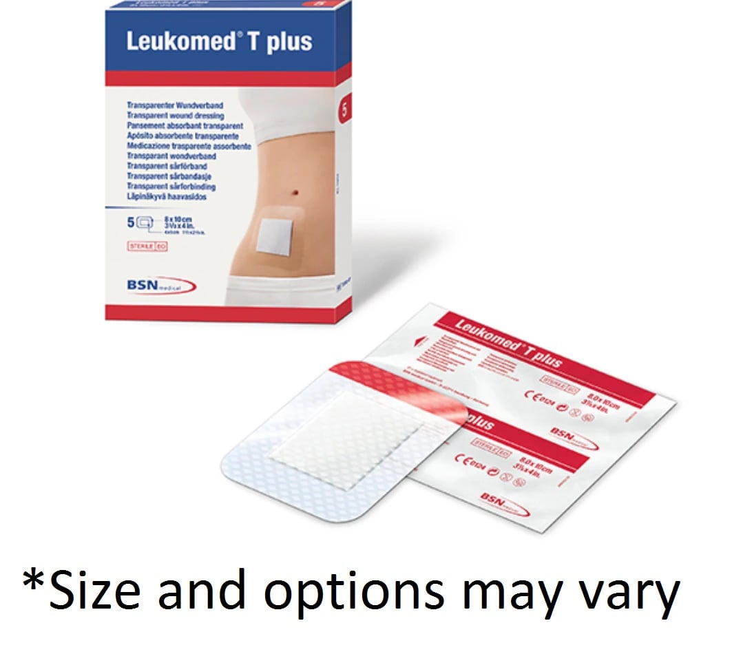 Leukomed T Plus Polyurethane Film Post-Op Dressing, 2x3", Sterile, Non-Adherent, Transparent