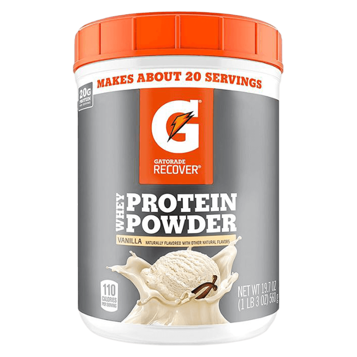 Gatorade Low Carb Dietary Powder, Vanilla, 19.7 oz Canister (3/Case)