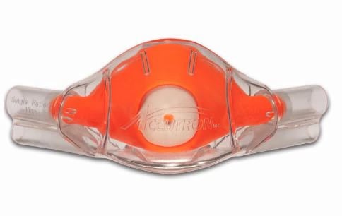 Accutron ClearView Single-Use Nasal Mask, Adult, Outlaw Orange, 12/Pk, 33035-10