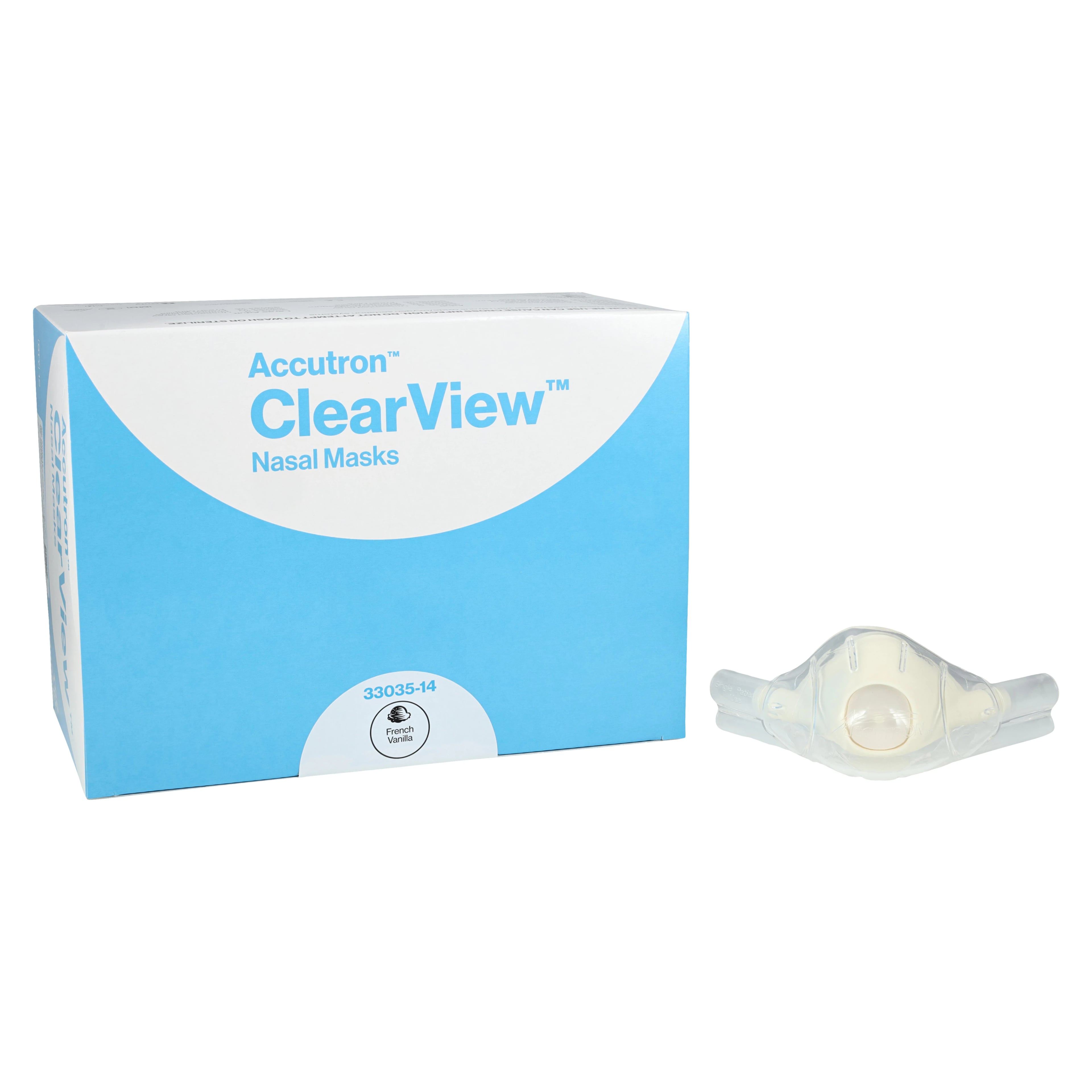 ClearView Single-Use Nasal Masks, Adult, French Vanilla, 12/Pk, 33035-14