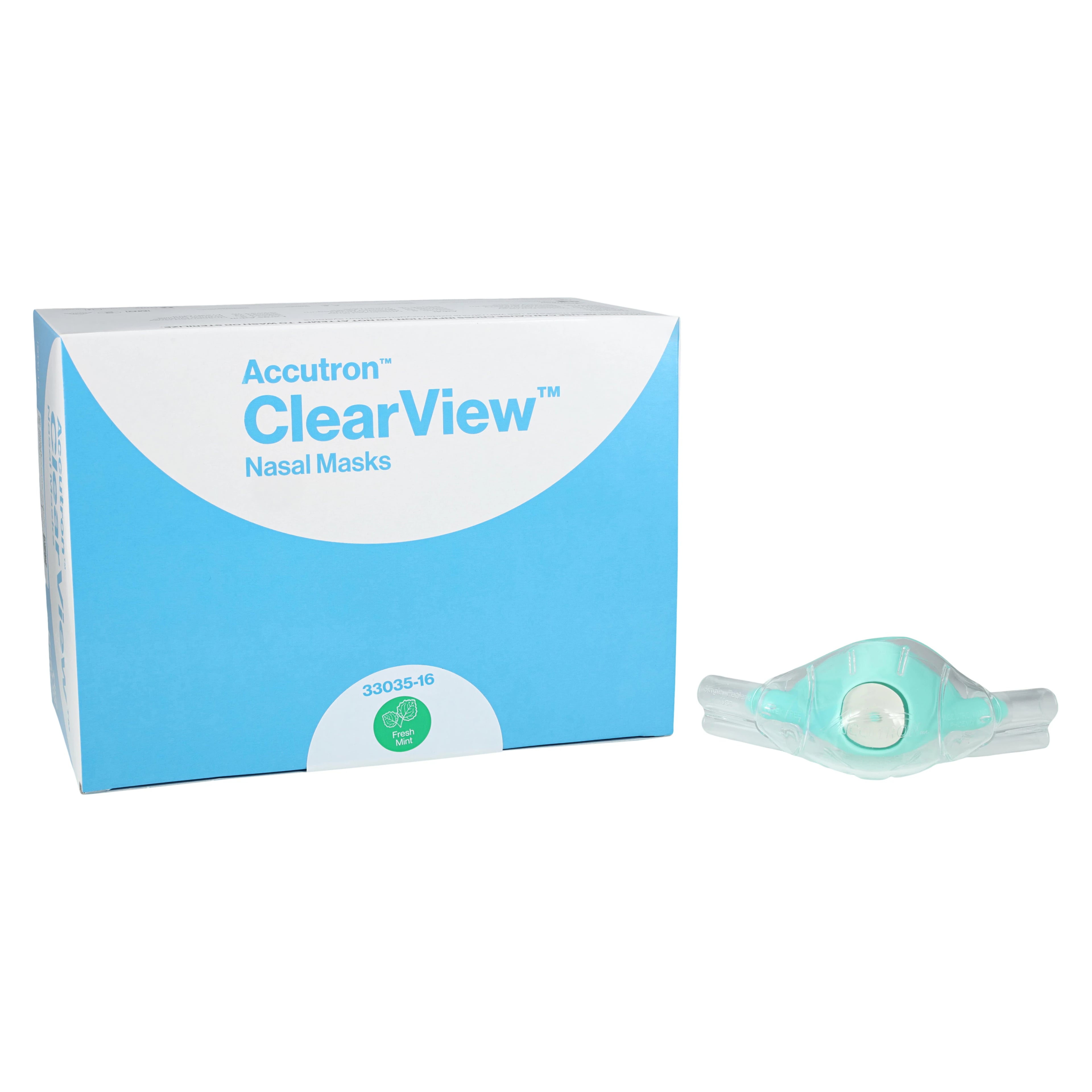 ClearView Single-Use Nasal Masks, Adult, Fresh Mint, 12/Pk, 33035-16