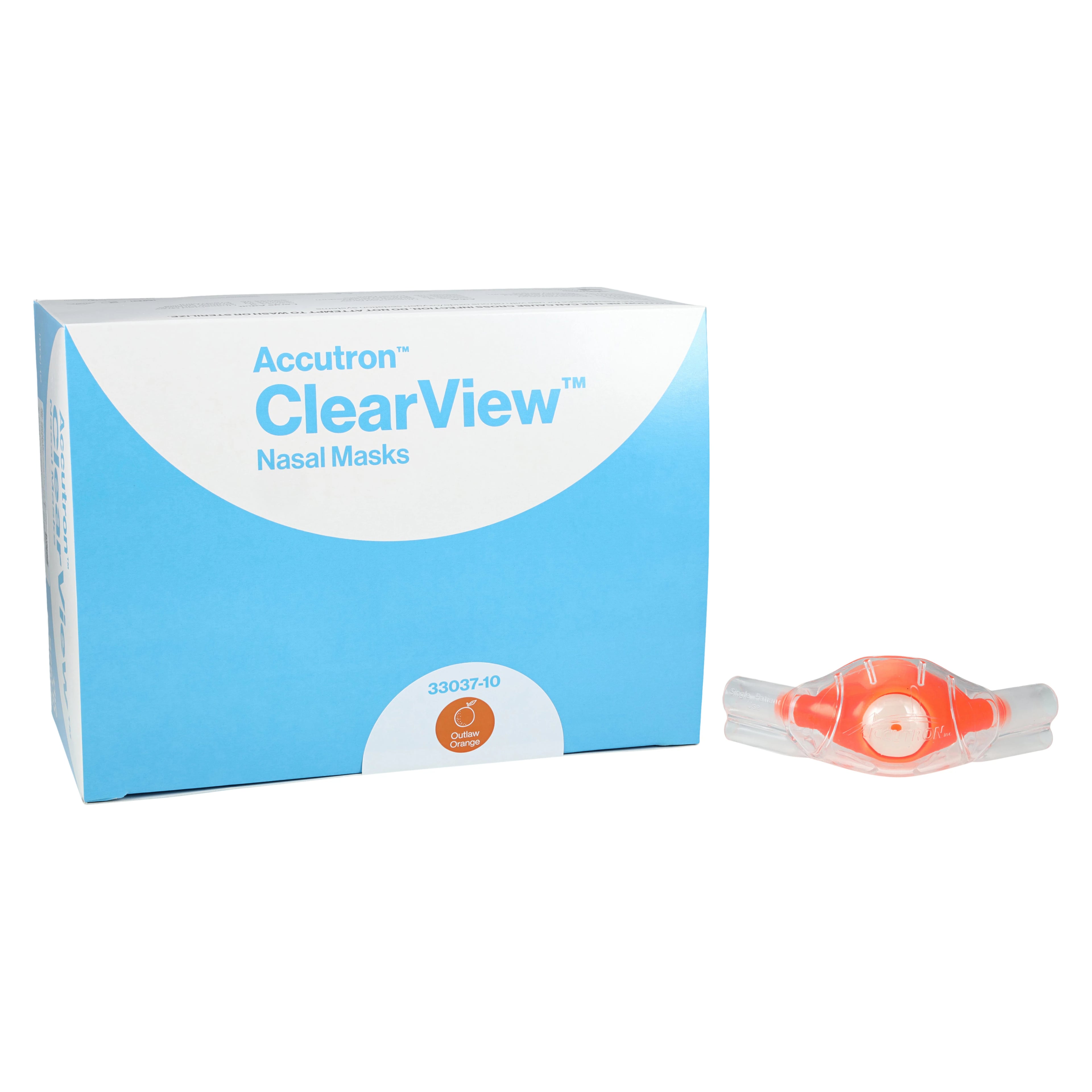 ClearView Single-Use Nasal Masks, Pediatric, Outlaw Orange, 12/Pk, 33037-10