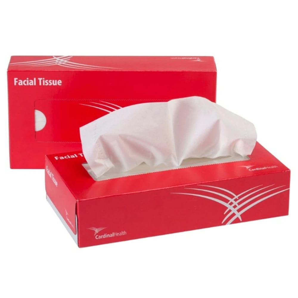 Cardinal Tissue Facial Premium 2-Ply, White, 8 in x 8.3 in, 100/Box