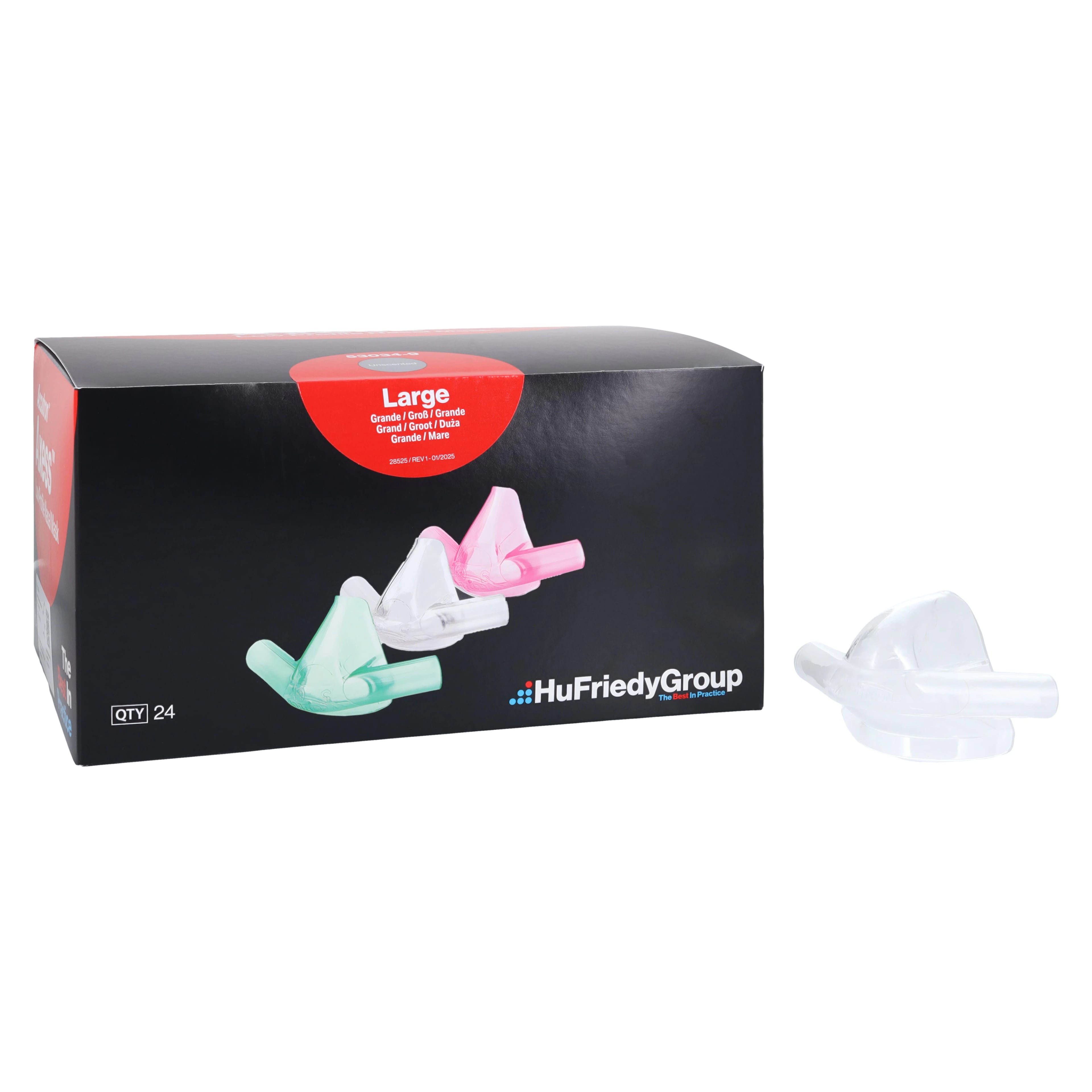 Axess Low Profile Nasal Mask, Large, Clear, Unscented, Single-Use, 24/Pk, 53034-9