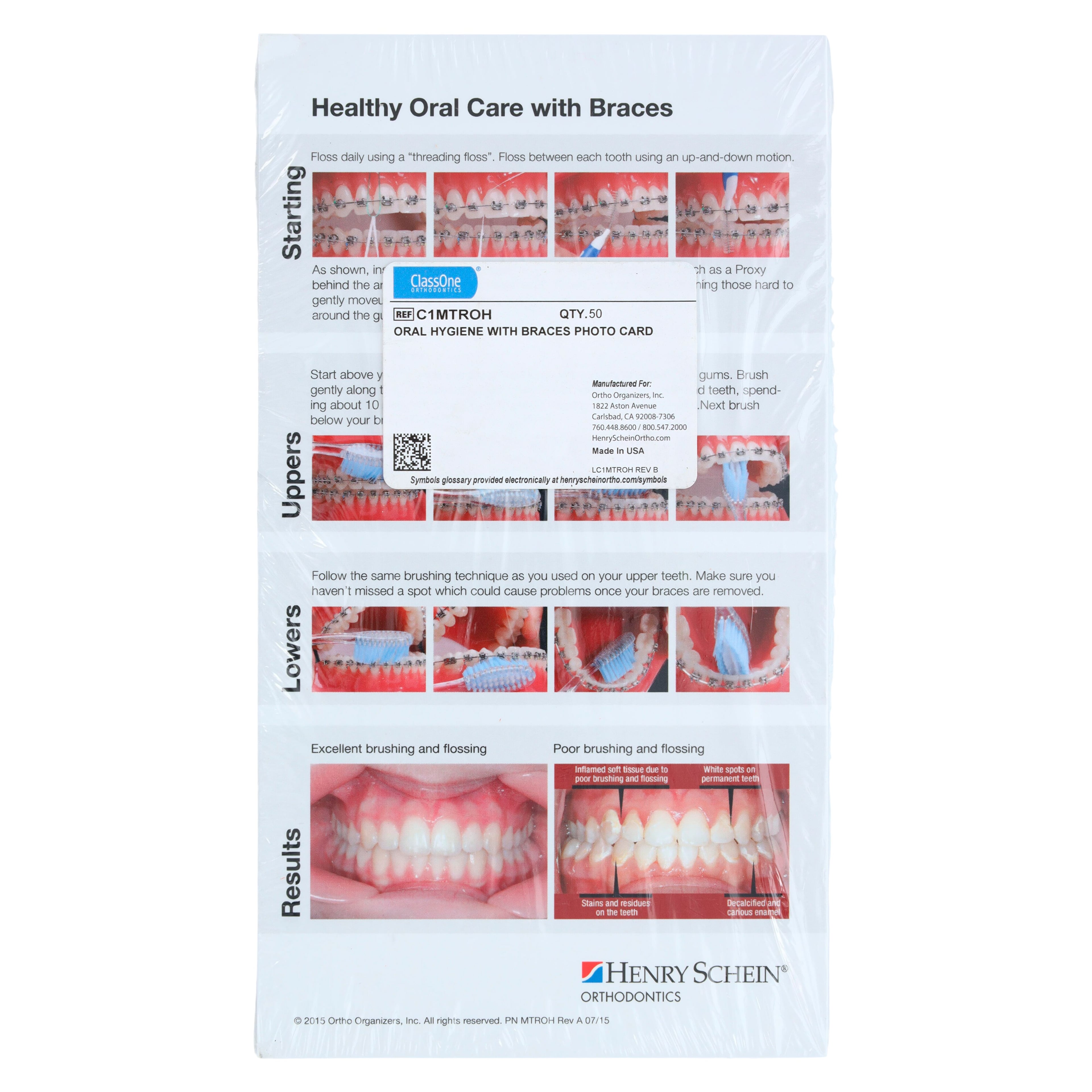 Hygiene With Braces Photo Card Brochures, 50/Package