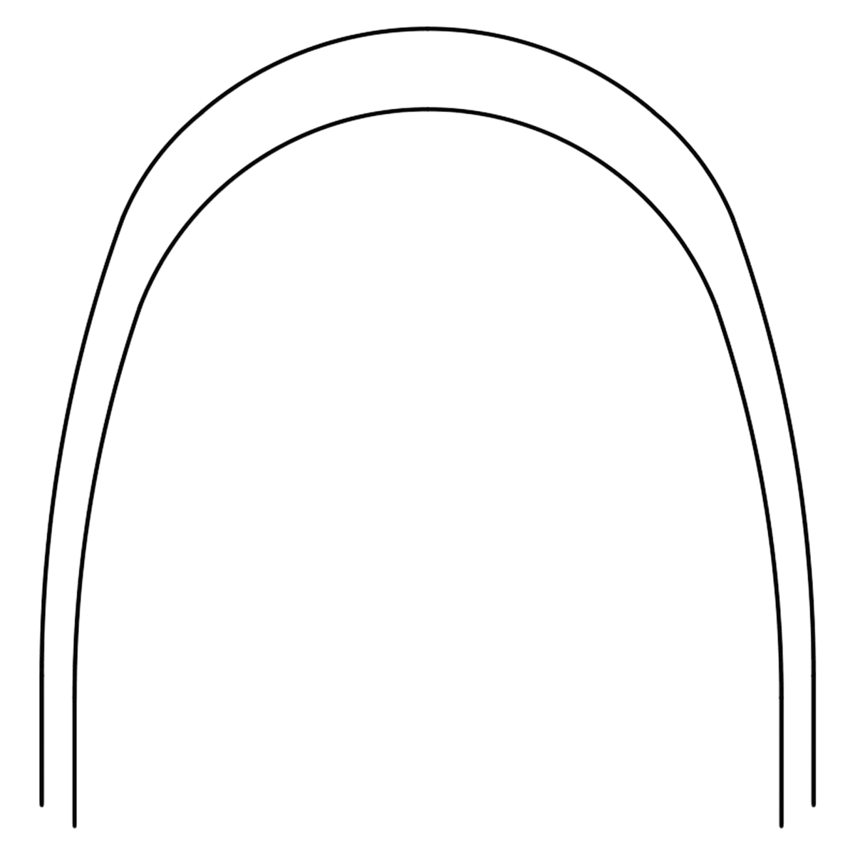 016 X 016 Lower Nitanium Archwire, Pro Form Arch, 100/Pk