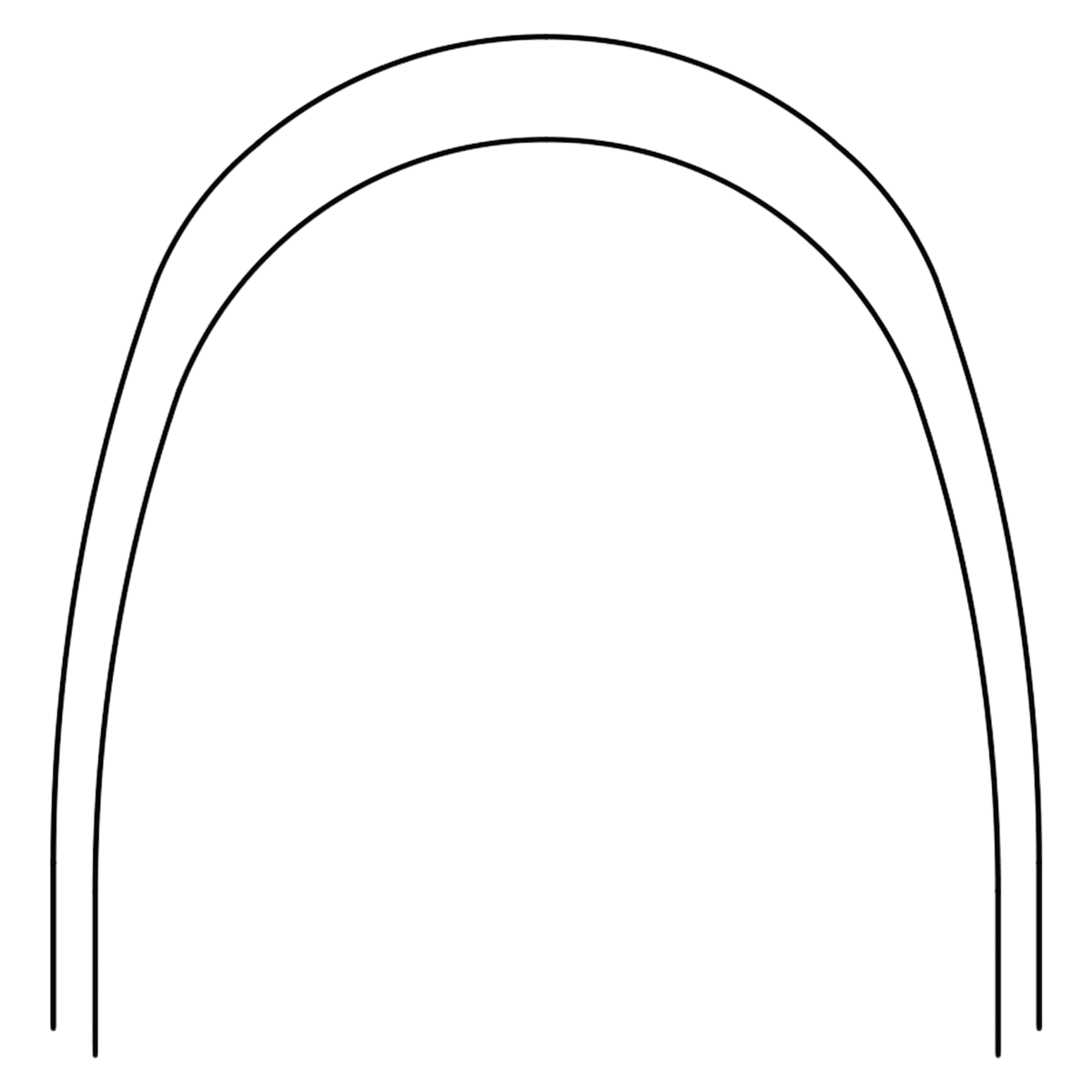 Ortho Organizers 018x018 Upper Pro Form Coated Nitanium Archwire, Powder Free