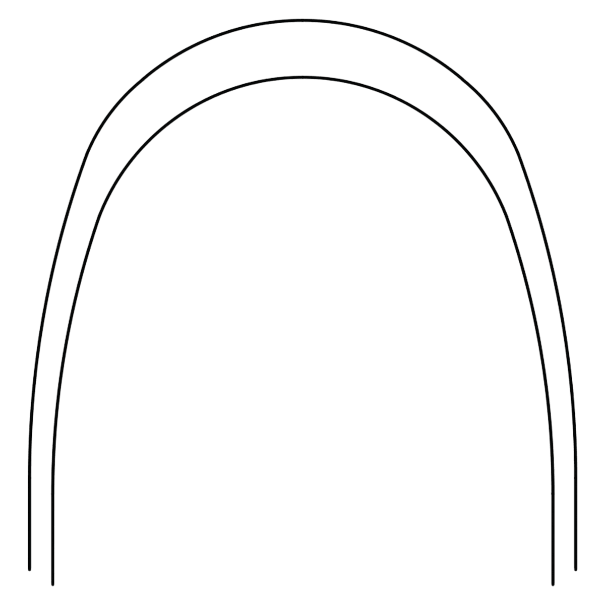 Ortho Organizers 018x018 Low Pf Coated Nitanium Archwire, Lower Pro Form Arch