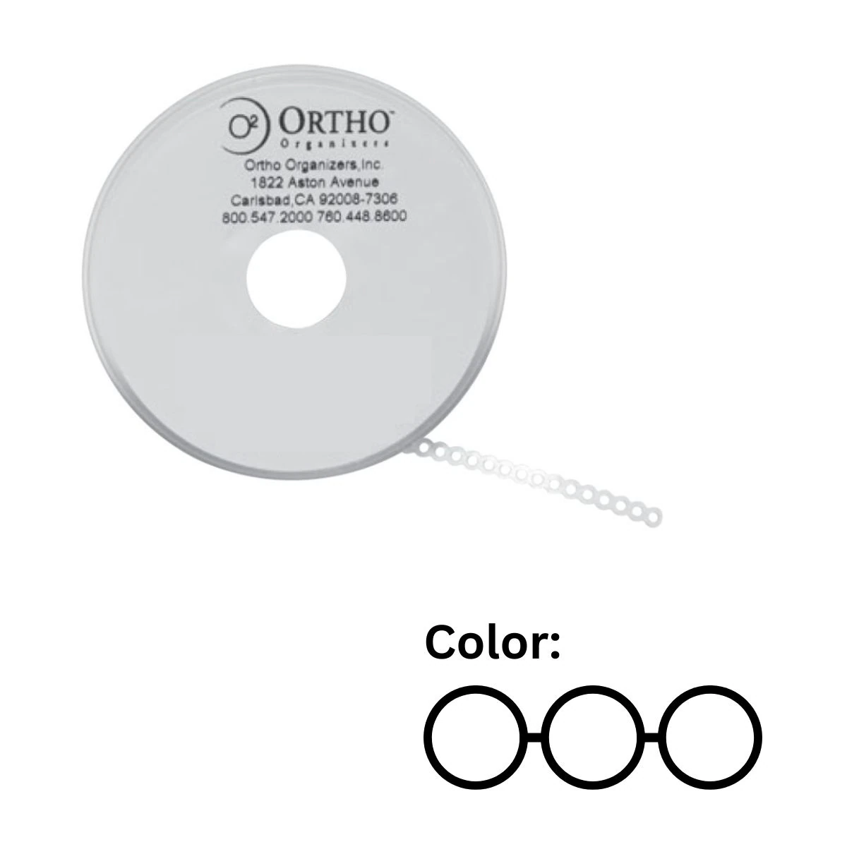 Henry Schein Orthodontics 120 O-Ties Ligature Ties, Black, 0.120 in, 30/Pk