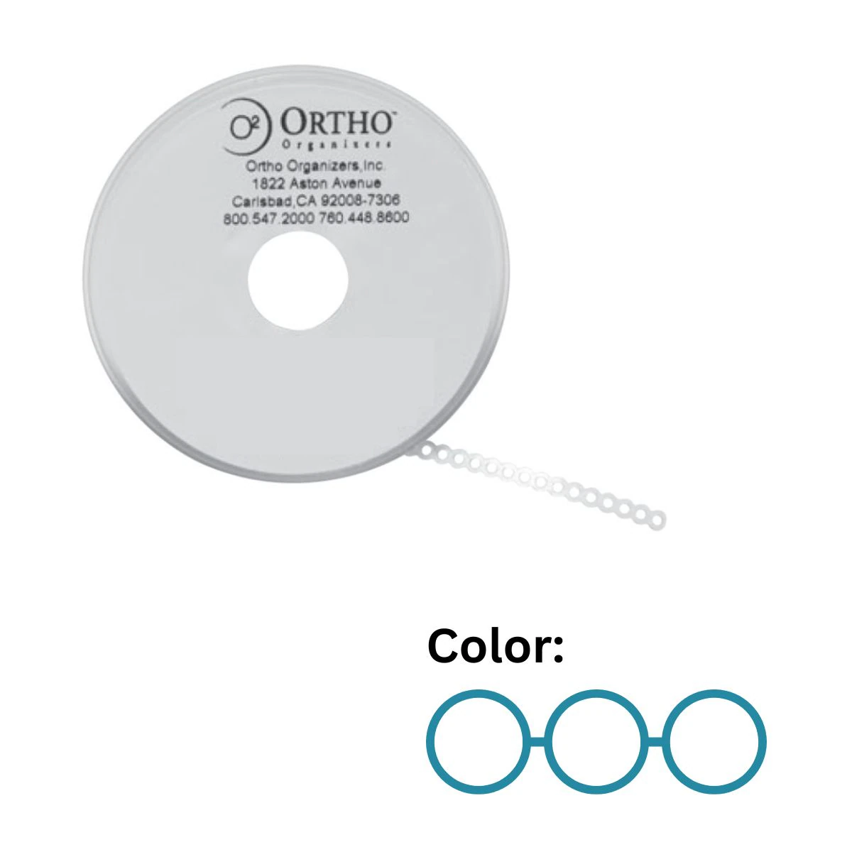Henry Schein Orthodontic Ligature Ties, 0.120 in, Neon Blue, 30/Pk