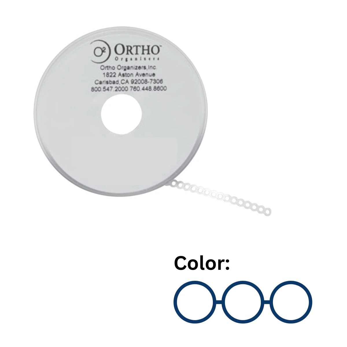 Henry Schein Orthodontics 120 O-Ties Ligature Ties, Dark Blue, 0.120 in, 30/Pk