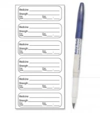 Precision Dynamics Sterile Label with Pen, 1.5" x 0.5", Each