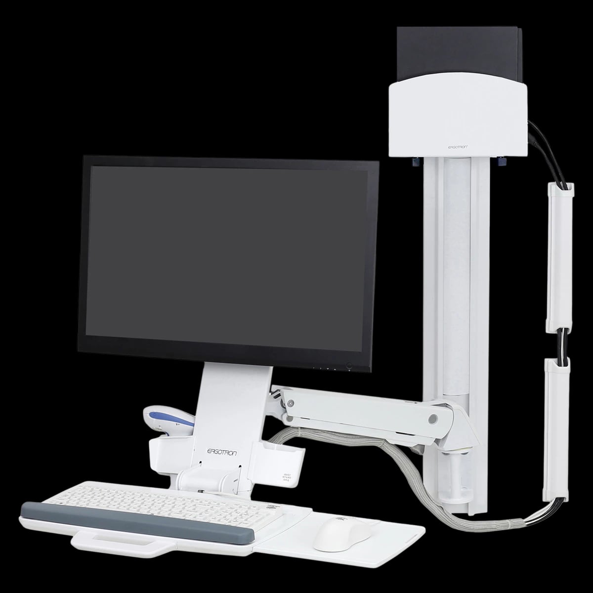 Ergotron StyleView Sit-Stand Combo System, White