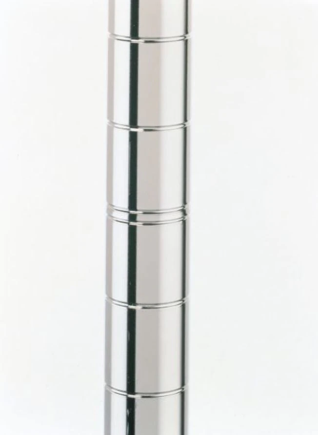 InterMetro Super Erecta SiteSelect Stationary Shelf Post, Stainless Steel, Each