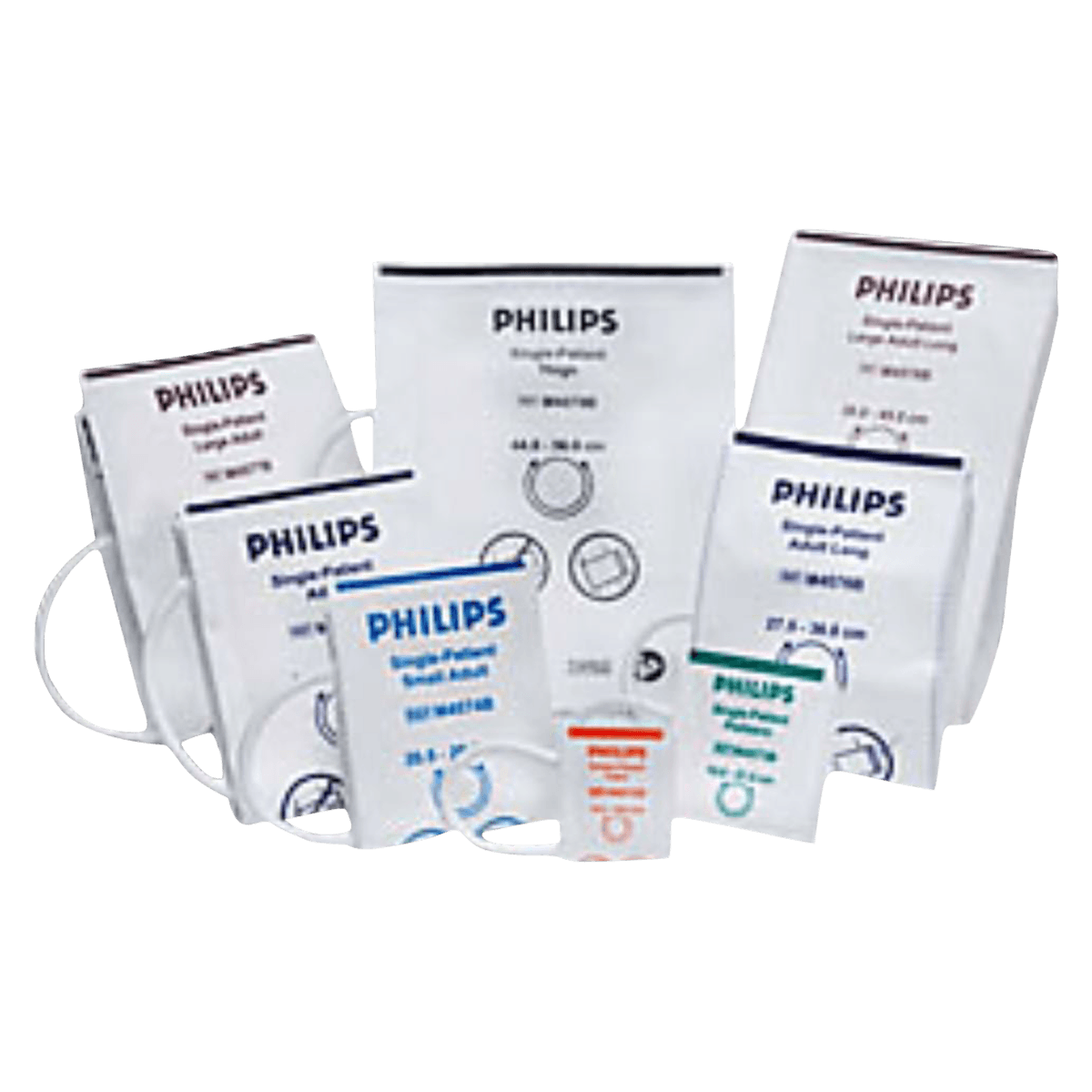 Philips Gentle Care Disposable NIBP Cuff, Adult, Light Blue, Latex-Free, 1/Case