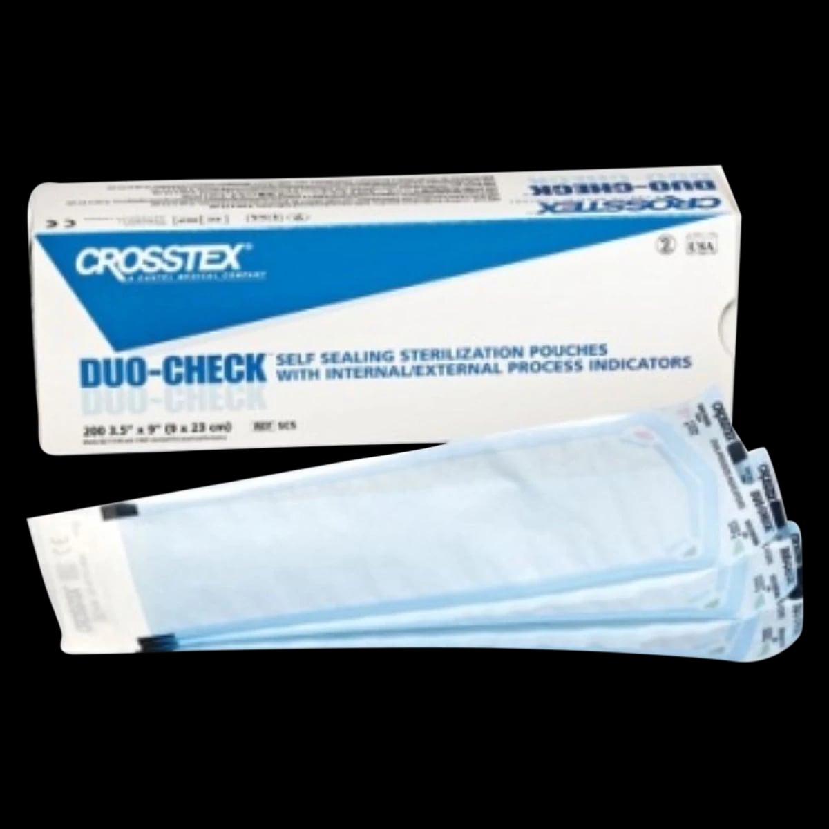 Crosstex Pouch Strl Duo-Check Heat Seal, 3 in x 10 in, 2000/Case