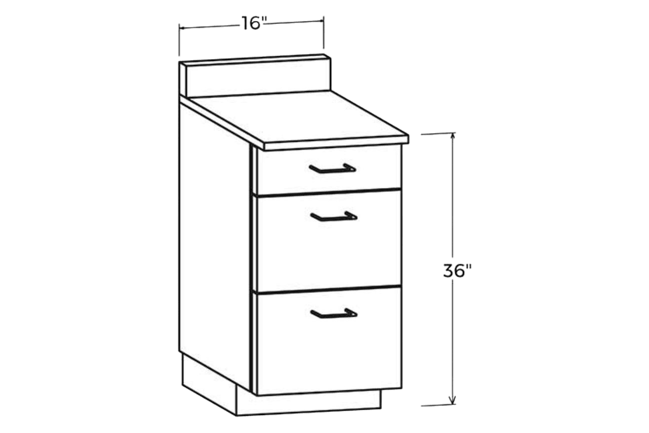 Hausmann Industries Pro-Line Base Cabinet with File Drawer, Laminate Finish