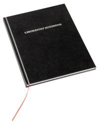 Heathrow Scientific Laboratory Notebook, Grid Ruled, 100 Pages, Black Cover, 12/Case