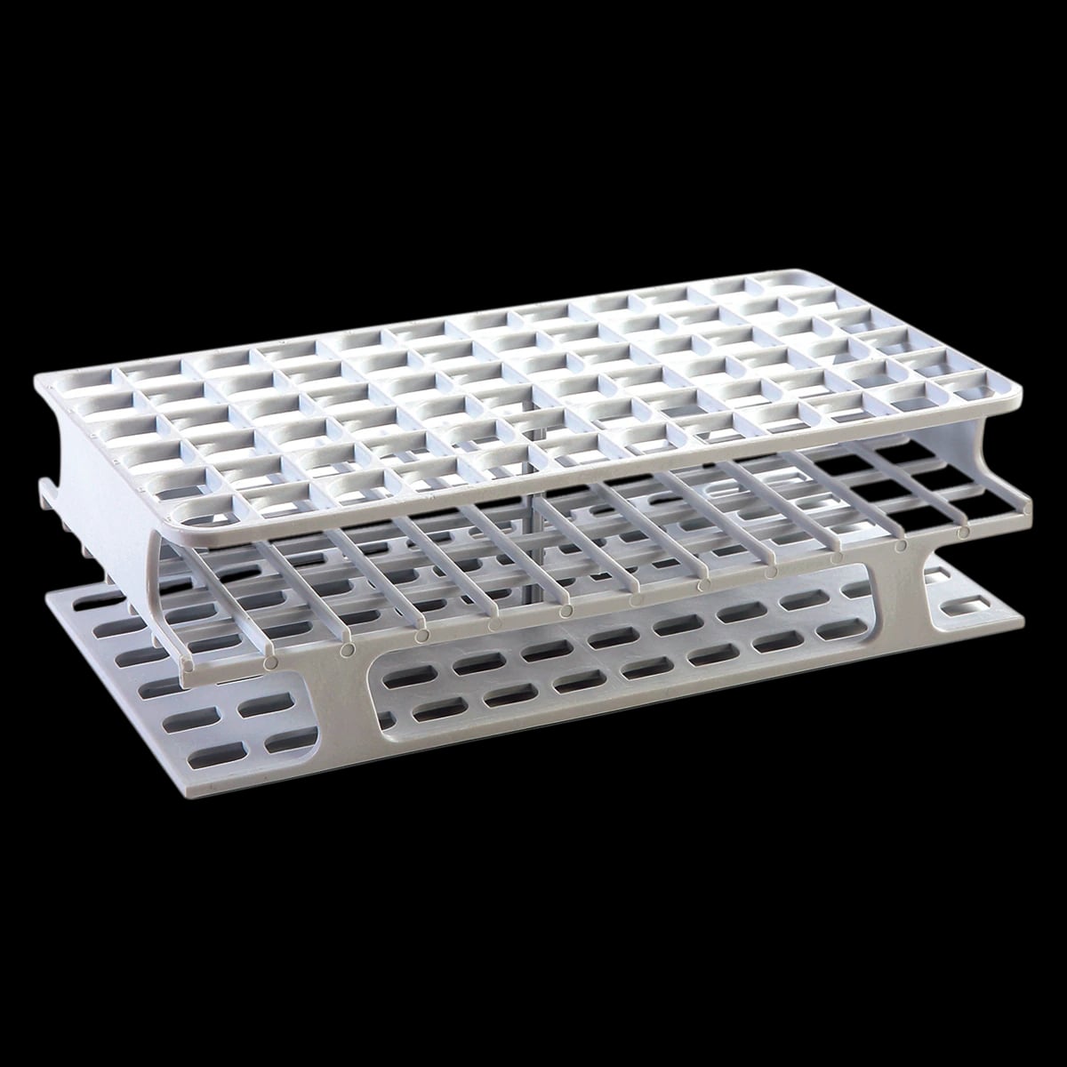 Heathrow Scientific OneRack Test Tube Rack, Polypropylene, White, 13mm, 72 Wells, Full Size, 8/Case