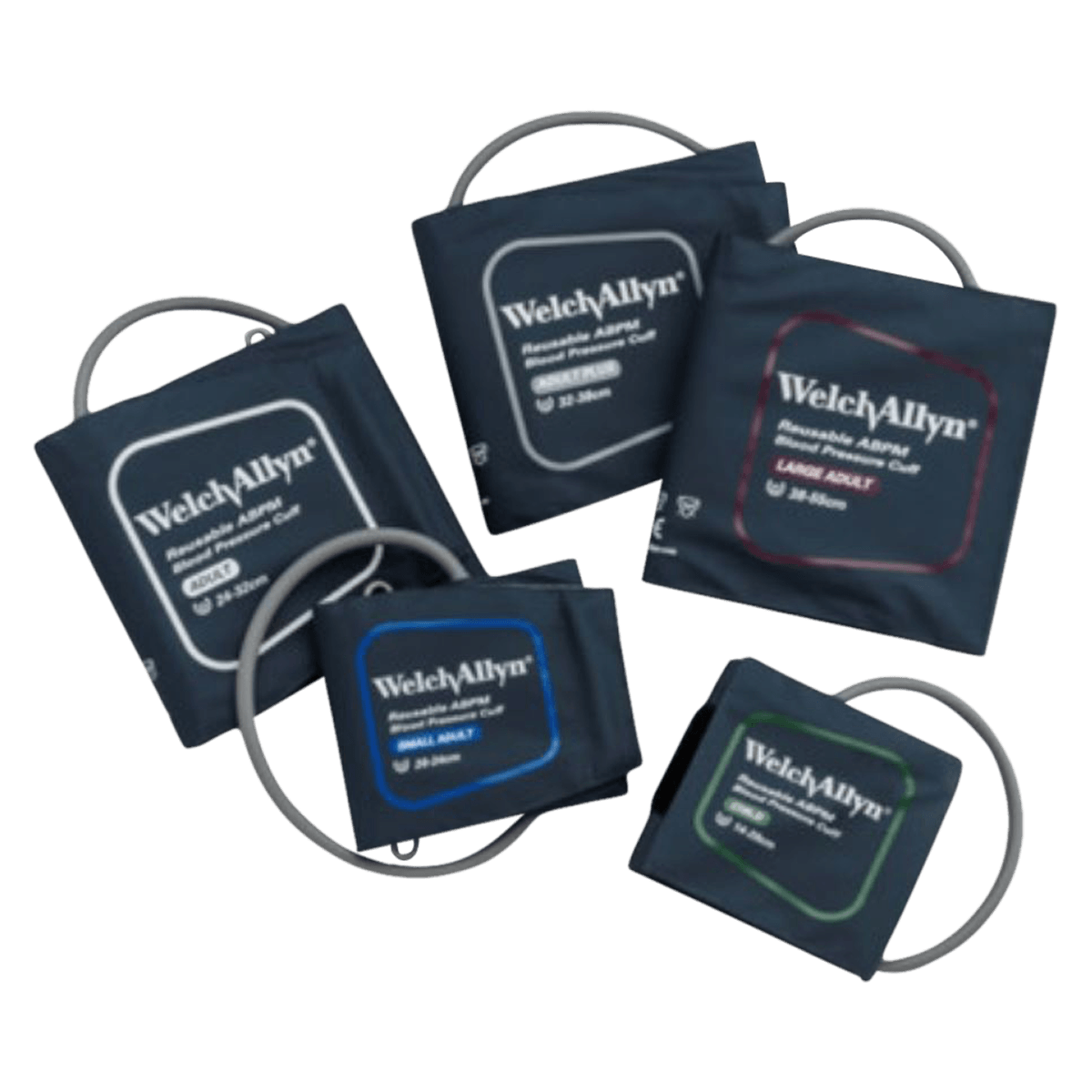 Welch Allyn ABPM 7100 Ambulatory Blood Pressure Monitor Cuff, Large Adult, Size 11, Navy Blue, Latex-Free