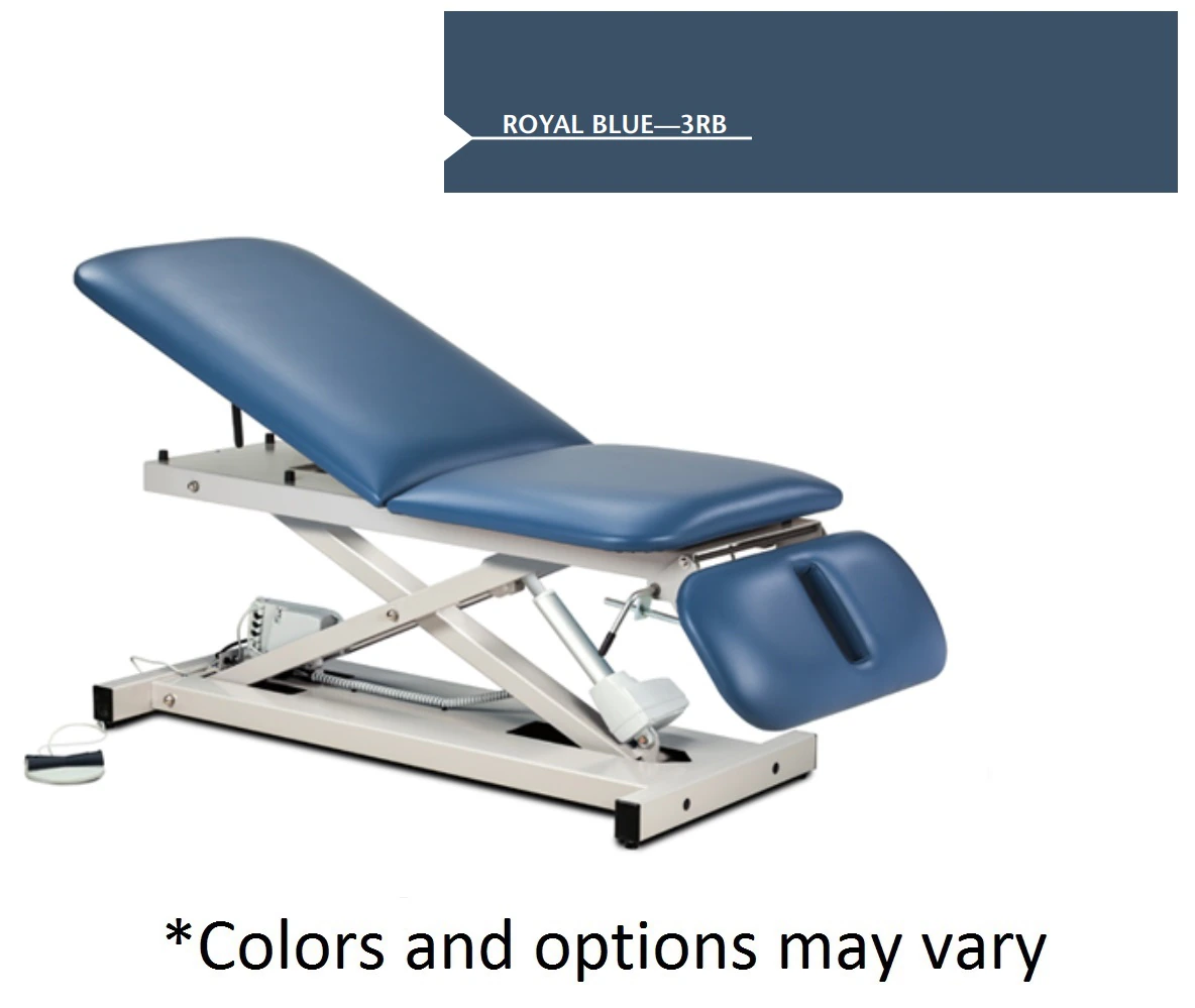 Clinton Industries Open Base Power Treatment Table, Royal Blue, 76" x 27"