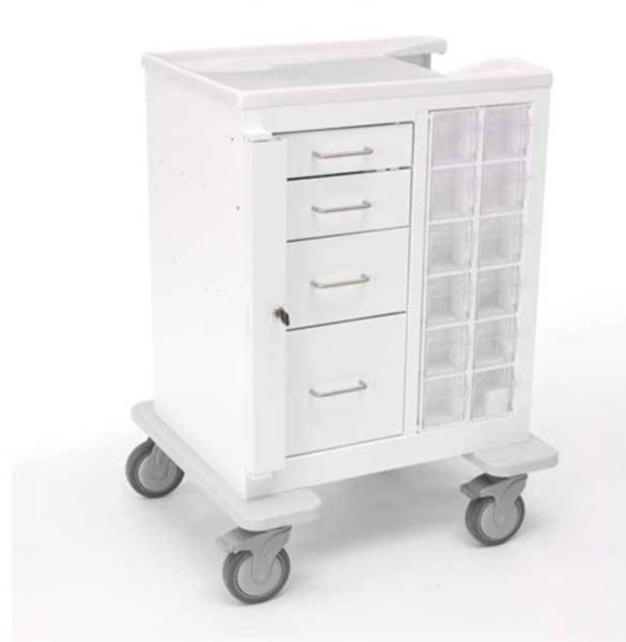 Marketlab All-In-One Mobile Storage Cabinet, 26"W x 18"D x 37"H, 4 Drawers
