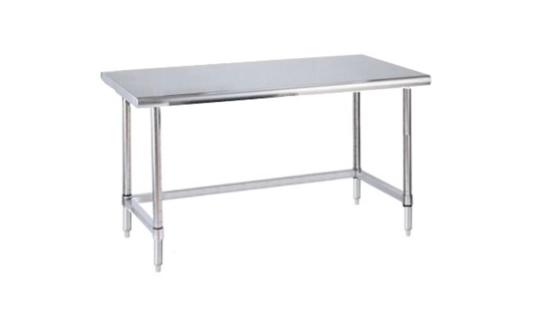 InterMetro Industries Work Table, 600 lb Capacity, 29 x 35 x 35", Stainless Steel, Without Casters