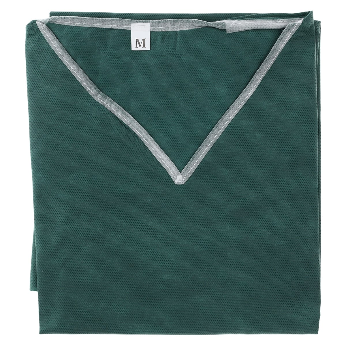 Graham Medical Patient Scrub Shirt, SMS Disposable, Medium, Dark Green, Short Sleeve, V-Neck, Unisex, 30/Case