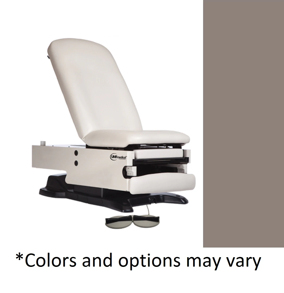 UMF Medical Power Exam Table with Foot Control, Mocha, 650 lb Capacity