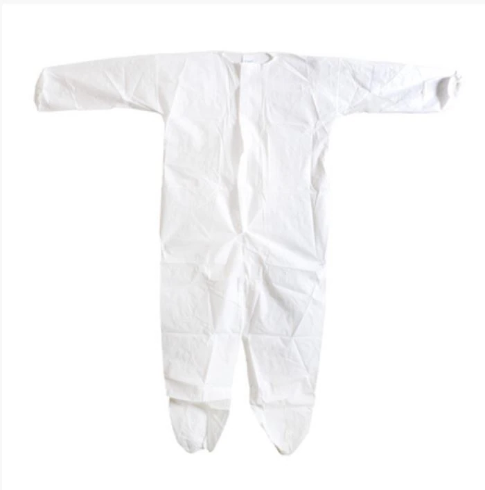 Disposable Infection Control Coverall, Medium, White, Long Sleeves, 25/Case