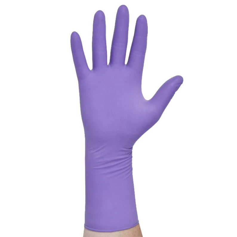 O & M Halyard Nitrile Examination Gloves, Powder Free, Sterile, Small, Purple, 200/Case