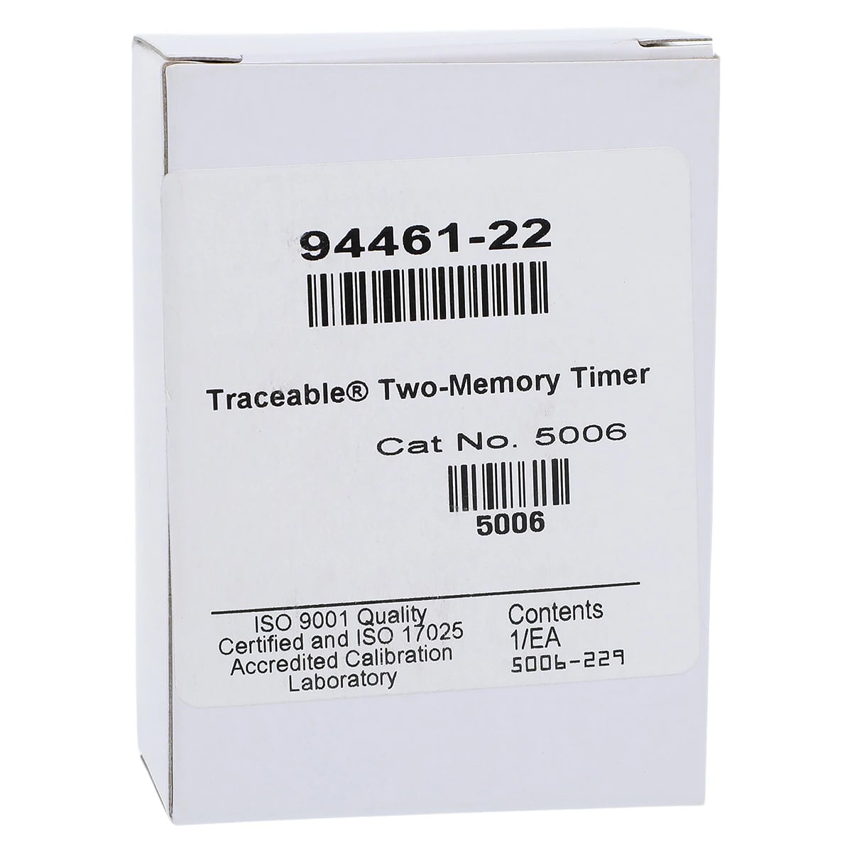 Traceable Two-Memory Timer, 23 Hours 59 Minutes 59 Seconds, Audible Alarm, LCD Display, 2-3/4x2-1/8x7/8"