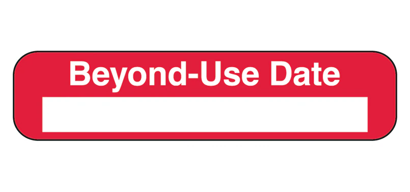 Health Care Logistics Beyond Use Date Labels, 1000/Package