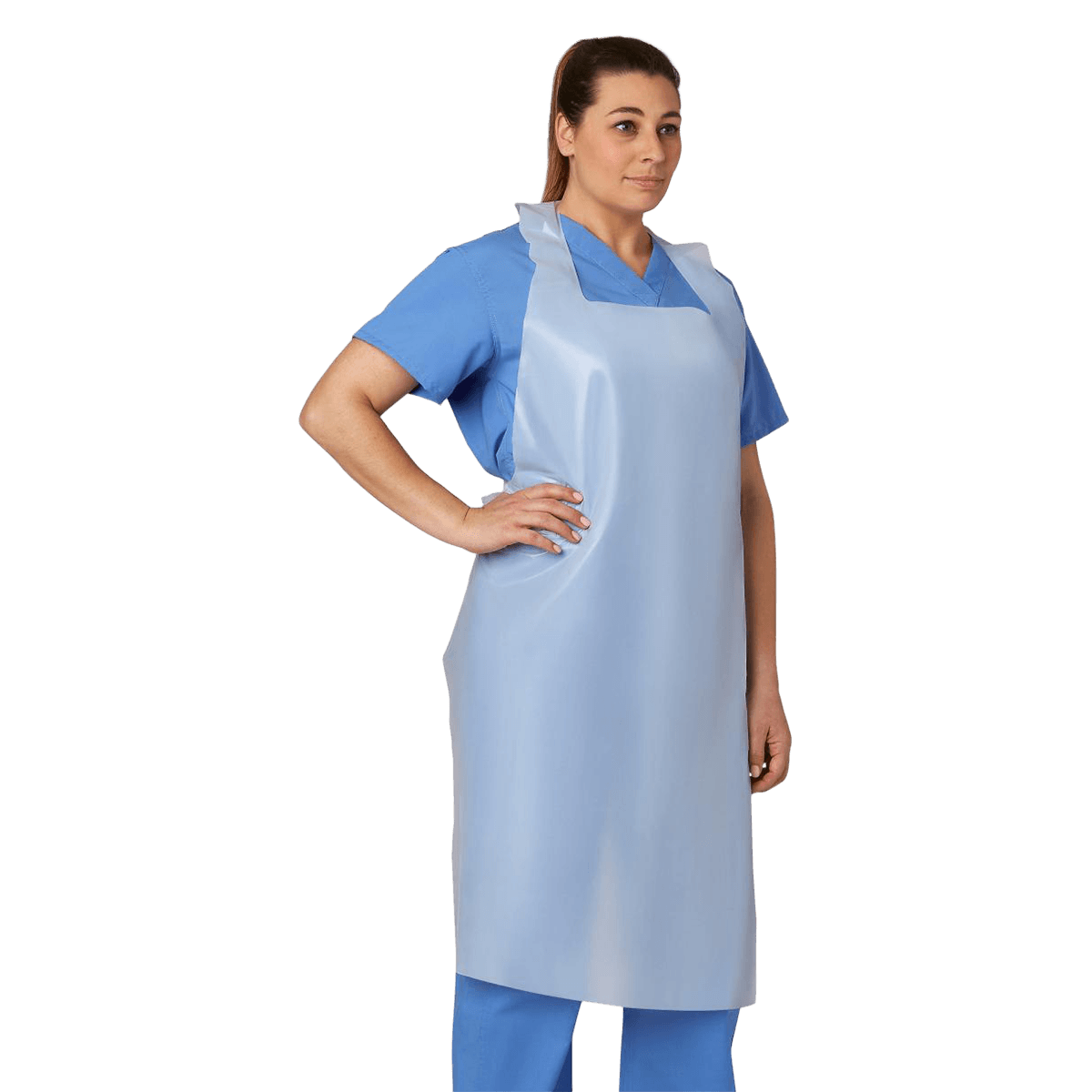 Medline Protective Disposable Pullover Apron, White, 250/Case